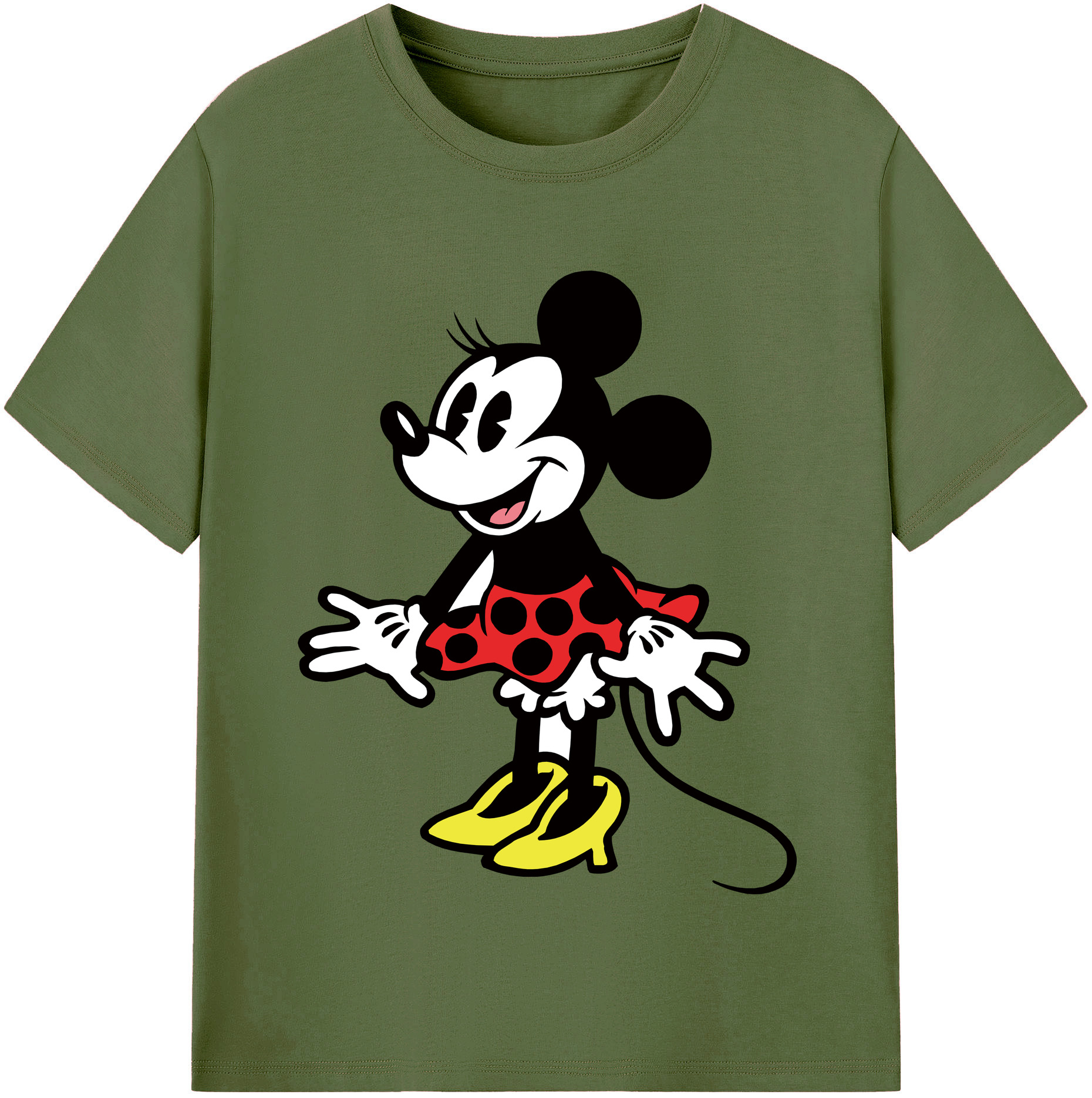 （画像用） ミッキーマウス Mickey Mouse 綿100％半袖Tシャツ（フロントプリント）